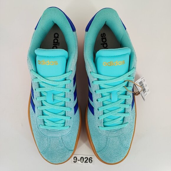 Adidas VL Court Bold Women's Size 9.5 Blue Suede Sneakers Casual JS3813 - Picture 2 of 10